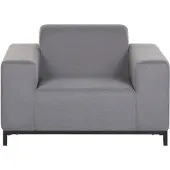 Beliani Fauteuil Rovigo Tissu Gris