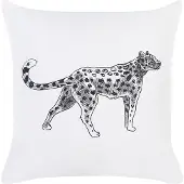 Beliani Coussin décoratif Velours Blanc Motif animal 45 x 45 cm 2pcs MARULA (45 x 45 cm)