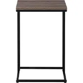 Beliani Table pliante en aggloméré taupe base métallique noire en forme de U style industriel salon