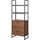 Beliani Etagère Bois Foncé Tifton
