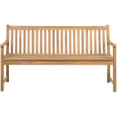 Beliani Banc De Jardin 160 Cm Bois D'acacia Certifié Marron Clair