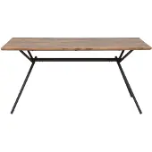 Beliani Table À Manger Effet Bois Foncé Et Noire 160 X 90 Cm Amsterdam