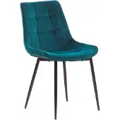 Beliani Ensemble de 2 chaises de salle à manger velours bleu Melrose Lumarko