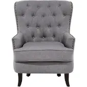 Beliani Biliani Fotel gris clair VIBORG II