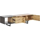 Beliani Meuble Tv Bois Clair Fiora