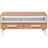 Beliani Table Basse Alloa Marron Clair/Blanc