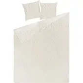 Beliani Couvre-Lits Avec Coussins Rudkhan 140 X 210 Cm Crème