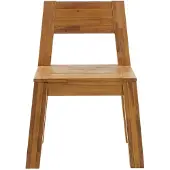 Beliani Lot de 2 chaises de jardin en bois dur d'acacia intérieur extérieur design rustique