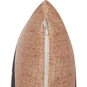 Beliani Coussin SEBES Velours 45 x 45 cm Abstrait Beige