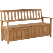 Beliani Banc Bois 160 Cm Bois Clair Sovana