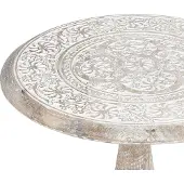 Beliani Table D'appoint Jambia Blanc Cassé