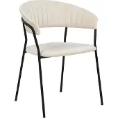 Beliani Chaise de salle à manger en velours Lot de 2 Crème Mariposa Lumarko !