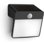 Philips LED YARIXA 2,2W 2700K 250lm IP44 noir lampe murale solaire pour façade