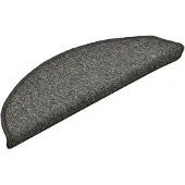 vidaXL Tapis d'escalier 15 pièces 56 x 17 x 3 cm Gris foncé Demi-rond