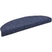 vidaXL Tapis d'escalier autocollants 10 pièces 65 x 21 x 4 cm Bleu Demi-rond Grand