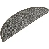 vidaXL Tapis d'escalier 15 pièces 56 x 17 x 3 cm Gris Demi-rond