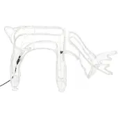vidaXL Silhouettes de rennes 2 pcs. Blanc chaud 73x31x45 cm