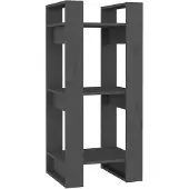 vidaXL Bibliothèque/Séparateur de pièce Gris 41x35x91 cm Pin solide
