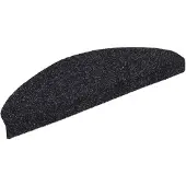 Super Merchant Tapis d'escalier autocollants 10 pièces 65 x 21 x 4 cm Noir Demi-rond Grand