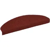 vidaXL Tapis d'escalier autocollants 10 pièces 65 x 21 x 4 cm Bordeaux Rouge Demi-rond Grand