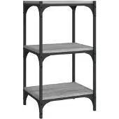 vidaXL Bibliothèque Sonoma gris 40x33x70,5 cm Bois d'ingénierie acier