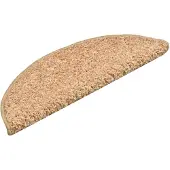 vidaXL Tapis d'escalier 15 pièces 56 x 17 x 3 cm Doré Demi-rond
