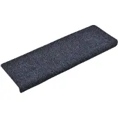 vidaXL Tapis d'escalier autocollants 10 pièces 65 x 21 x 4 cm Anthracite Bord rectangulaire