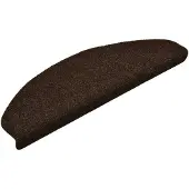 vidaXL Tapis d'escalier auto-adhésifs 15 pièces 65 x 21 x 4 cm Marron Demi-rond Grand