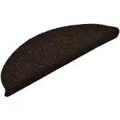 vidaXL Tapis d'escalier auto-adhésifs 5 pièces 56 x 17 x 3 cm Marron foncé Demi-rond