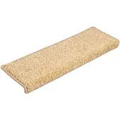 vidaXL Tapis d'escalier 10 pièces 65 x 21 x 4 cm Crème Bord rectangulaire