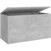 vidaXL Coffre de rangement Gris béton 84x42x46 cm Bois d'ingénierie
