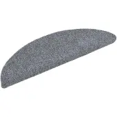 vidaXL Tapis d'escalier autocollants 5 pièces 56 x 17 x 3 cm Gris clair Demi-rond