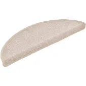 vidaXL Tapis d'escalier 15 pièces 56 x 17 x 3 cm Taupe Demi-rond
