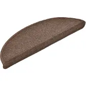 vidaXL Tapis d'escalier 10 pièces 56 x 17 x 3 cm marron café demi-rond