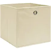 vidaXL Boîtes de rangement 10 pcs. Non tissé 28x28x28 cm Crème