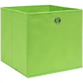 vidaXL Boîtes de rangement 10 pcs. Non tissé 28x28x28 cm Vert