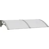 vidaXL Auvent de porte Gris 150x75 cm Polycarbonate