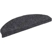 vidaXL Tapis d'escalier autocollants 5 pièces 65 x 21 x 4 cm Gris foncé Demi-rond Grand
