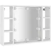 vidaXL Armoire de toilette avec LED blanc 76x15x55 cm