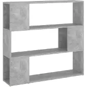 Super Merchant Bibliothèque/Séparateur de pièce Gris béton 100x24x94 cm