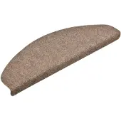 vidaXL Tapis d'escalier auto-adhésifs 5 pièces 65 x 21 x 4 cm Beige Demi-rond Grand