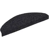 vidaXL Tapis d'escalier autocollants 5 pièces 65 x 21 x 4 cm Noir Demi-rond Grand