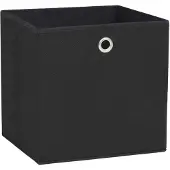 vidaXL Boîtes de rangement 10 pcs. Non tissé 28x28x28 cm Noir