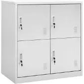 vidaXL Armoire à casiers Gris clair 90x45x92,5 cm Acier