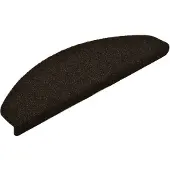 vidaXL Tapis d'escalier auto-adhésifs 15 pièces 65 x 21 x 4 cm Marron foncé Demi-rond Grand