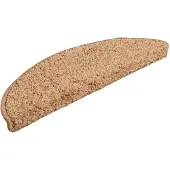 vidaXL Tapis d'escalier 15 pièces 56 x 17 x 3 cm Beige Demi-rond