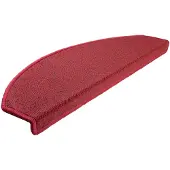 vidaXL Tapis d'escalier 15 pièces 65 x 24 x 4 cm Rouge Demi-rond Grand