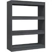 vidaXL Bibliothèque/Séparateur de pièce Gris 100x30x103 cm Pin massif