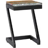vidaXL Table basse 30x30x50 cm Bois de teck massif et polyrésine