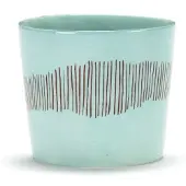 Serax Feast Tasse à Espresso - Lot de 4 Azure|Red Stripes
